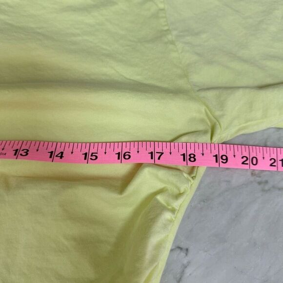 Zella Adjustable Ruched Pima Cotton T-Shirt size M in green finch - Picture 7 of 8